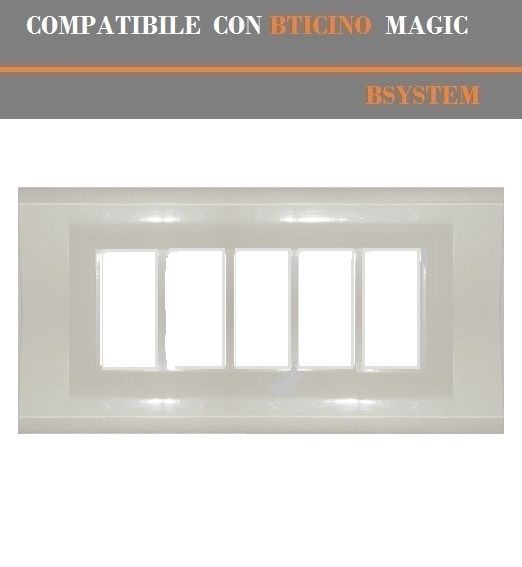 PLACCA E SUPPORTO IN PVC COMPATIBILI SERIE MAGIC BIANCO NERO AVORIO ANTRACITE - Foto 37 di 49