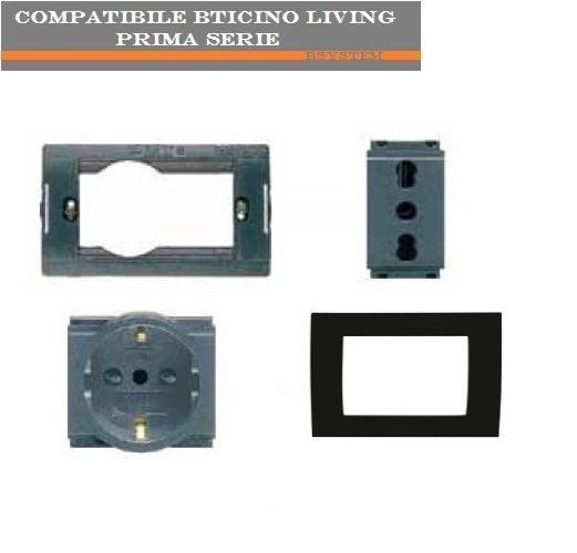 Presa Bipasso Compatibile Con Bticino Matix Come Am5180 - Foto 11