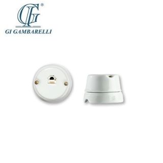 PRESA DATI RJ45 NON SCHERMATA PORCELLANA GAMBARELLI BIANCO 00230