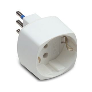 ADATTATORE SCHUKO 10A+T  RIDUZIONE COLORE BIANCO.