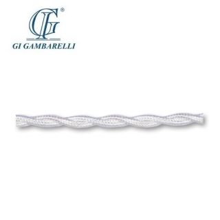 CAVO TRECCIA SETA GAMBARELLI 4X1,5mm BIANCO AL METRO 10014