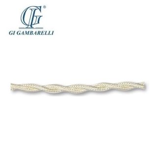 CAVO TRECCIA SETA GAMBARELLI AVORIO 3X1mm AL METRO 10108
