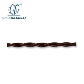CAVO TRECCIA SETA GAMBARELLI 3X1,5mm MARRONE AL METRO 10310