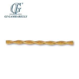 CAVO TRECCIA SETA GAMBARELLI 3X0,75mm ORO AL METRO 10507