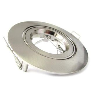 FARETTO AD INCASSO + PORTALAMPADA ATTACCO GU10 ACCIAIO SATINATO.