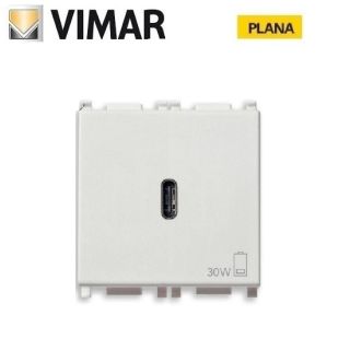 ALIMENTATORE USB TIPO C VIMAR PLANA 14298 BIANCO