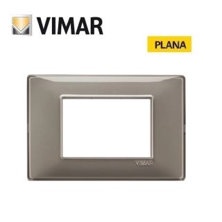 PLACCA 3 POSTI REFLEX CENERE VIMAR PLANA 14653.40