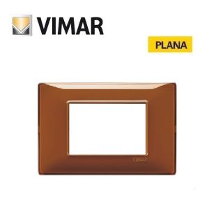 PLACCA 3 POSTI REFLEX TABACCO VIMAR PLANA 14653.49