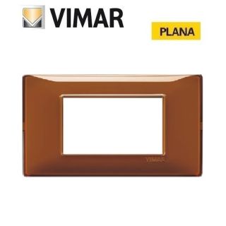 PLACCA 4 POSTI REFLEX TABACCO VIMAR PLANA 14654.49
