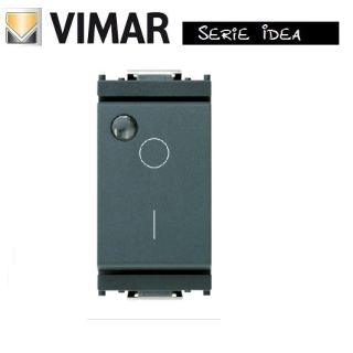 INTERRUTTORE BIPOLARE LUMINOSO 16AX 16036 VIMAR IDEA GRIGIO