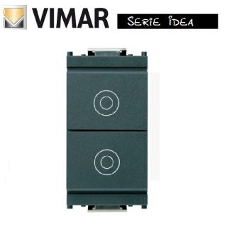 DOPPIO PULSANTE 1P NO 10A 16121 GRIGIO