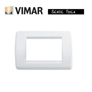 PLACCA RONDO 3 POSTI BIANCO BRILLANTE VIMAR IDEA 16763.01