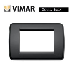 PLACCA RONDO' 3 POSTI NERO VIMAR IDEA 16763.16