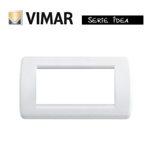 PLACCA RONDO 4 POSTI BIANCO BRILLANTE VIMAR IDEA 16764.01