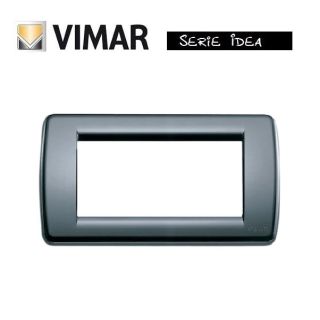 PLACCA RONDO 4 POSTI GRIGIO GRAFFITE VIMAR IDEA 16764.15