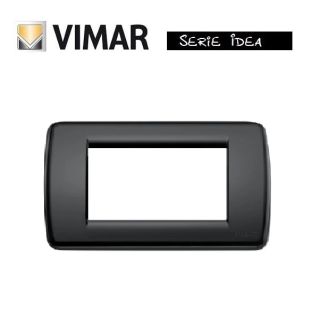PLACCA RONDO' 4 POSTI NERO VIMAR IDEA 16764.16