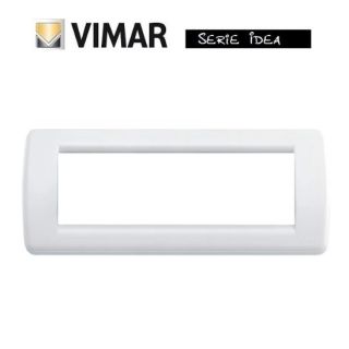 PLACCA RONDO 6 POSTI BIANCO BRILLANTE VIMAR IDEA 16766.01