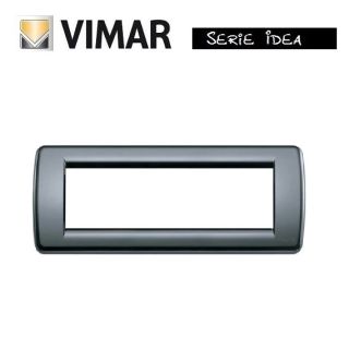 PLACCA RONDO 6 POSTI GRIGIO GRAFFITE VIMAR IDEA 16766.15