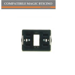 SUPPORTO 1P SCATOLA TONDA 80mm COMPATIBILE BTICINO MAGIC