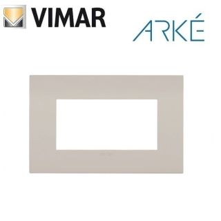 PLACCA 4 POSTI VIMAR ARKE FIT METALLO SABBIA DI LIPARI 19954.31