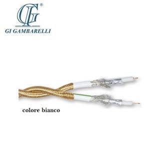 CAVO TRECCIA TV SETA GAMBARELLI BIANCO AL METRO 20001