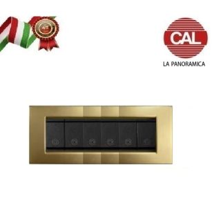 PLACCA 6P ORO OPACO COMPATIBILE VIMAR IDEA 2025