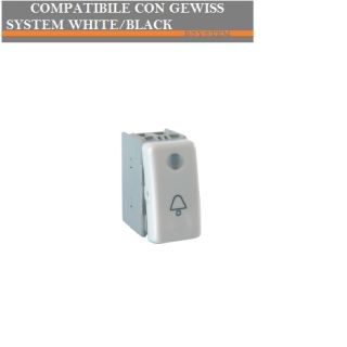 PULSANTE CAMPANELLO COMPATIBILE GEWISS SYSTEM WHITE GW20512