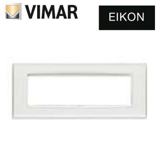 PLACCA CLASSIC 7 POSTI REFLEX GHIACCIO VIMAR EIKON 20657.B41