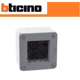 SCATOLA 2 POSTI IP40 BTICINO MATIX GO GRIGIO 28402G