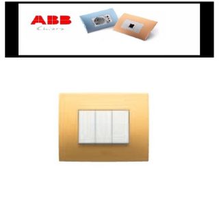 PLACCA ABB CHIARA 3P ORO SATINATO ART 2CSK0354CH