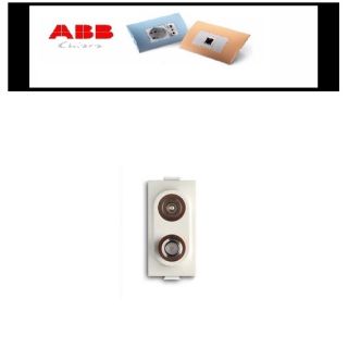PRESA TV SAT COAX DEMIX DIRETTA ABB CHIARA CONNETTORE M/F 2CSK1133CH