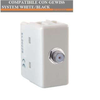 PRESA TV SAT COMPATIBILE GEWISS SYSTEM WHITE