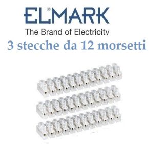 MAMMUT MORSETTIERA DA 1,5 mmq Morsetto Elettrico 12 Poli 5 Stecche