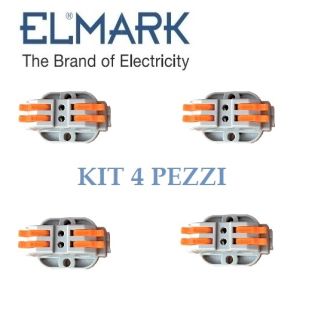 CONNETTORE ELETTRICO
MORSETTO MOLLA 2 INGRESSI 2 USCITE 4mmq