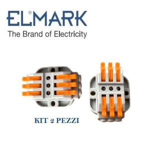 CONNETTORE ELETTRICO
MORSETTO MOLLA 3 INGRESSI 3 USCITE 4mmq