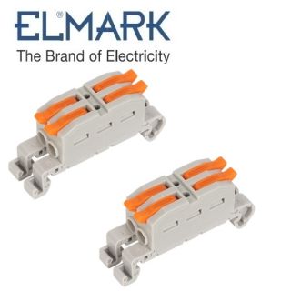 CONNETTORE ELETTRICO
MORSETTO MOLLA DIN 2 INGRESSO 2 USCITA 4mmq