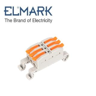 CONNETTORE ELETTRICO
MORSETTO MOLLA DIN 2 INGRESSO 2 USCITA 4mmq