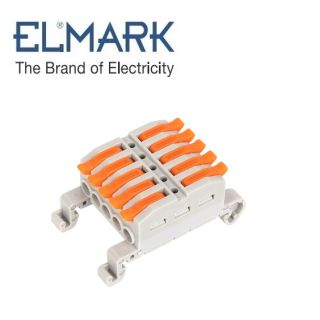 CONNETTORE ELETTRICO
MORSETTO MOLLA DIN 5 INGRESSO 5 USCITA 4mmq