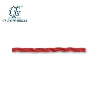 CAVO TRECCIA SETA GAMBARELLI 3x0,75mm ROSSO AL METRO 34807