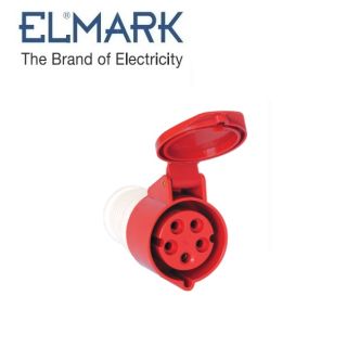 PRESA MOBILE 63A 3P+N+T IP44 400V ROSSO