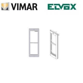 SUPPORTO + CORNICE ELVOX 2 MODULO PIXEL GRIGIO 41132.01