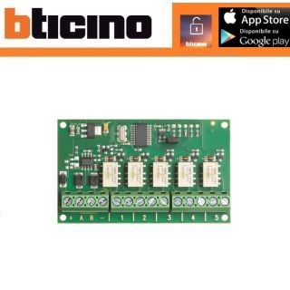 MODULO ESPANSIONE RELE' BTICINO 5 USCITE PROGRAMMABILI 4235