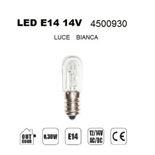 LAMPADA LED E14 14V 3LED BIA, LUCE BIANCA. 4500930