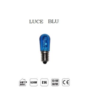 LAMPADA LED E14 14V 3LED BIA, LUCE BLU. 4500934