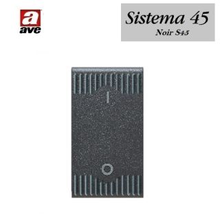 INTERRUTTORE BIPOLARE 16A AVE S45 NOIR 45310 NERO