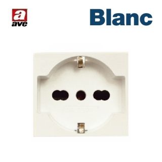 PRESA SCHUKO BIPASSO AVE S45 BLANC 45990/15TS