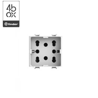 SIDE PRESA BIPASSO SCHUKO 2 MOD. COMPATIBILE BTICINO MATIX 4BOX 4B.AM.H21
