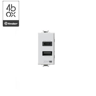 PRESA USB C+A BTICINO MATIX COMPATIBILE 4BOX 4B.AM.USB.30