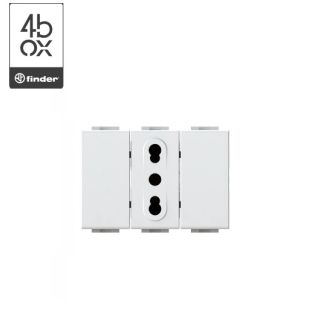 BITAPPO + PRESA BIPASSO COMPATIBILE BTICINO LIGHT 4BOX 4B.N.BT BIANCO