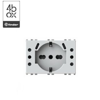 PRESA SCHUKO BIPASSO USB P503 VIMAR COMPATIBILE VIMAR PLANA 4BOX